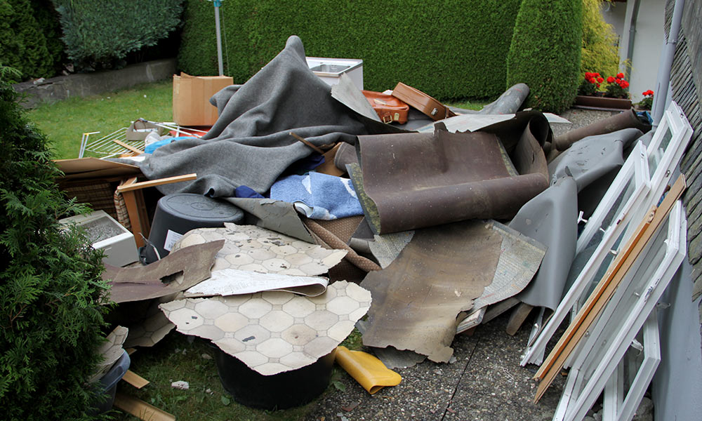 House clearance- pile of waste